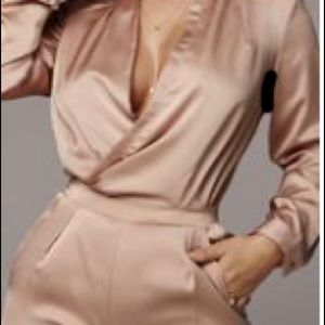 Dusty Rose Jana Wrap Blouse - small